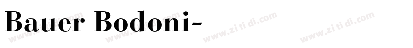 Bauer Bodoni字体转换
